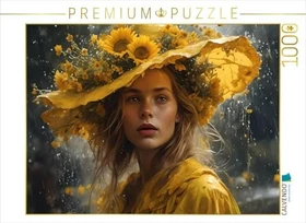 Calvendo Frau mit Sonnenblumen am Hut