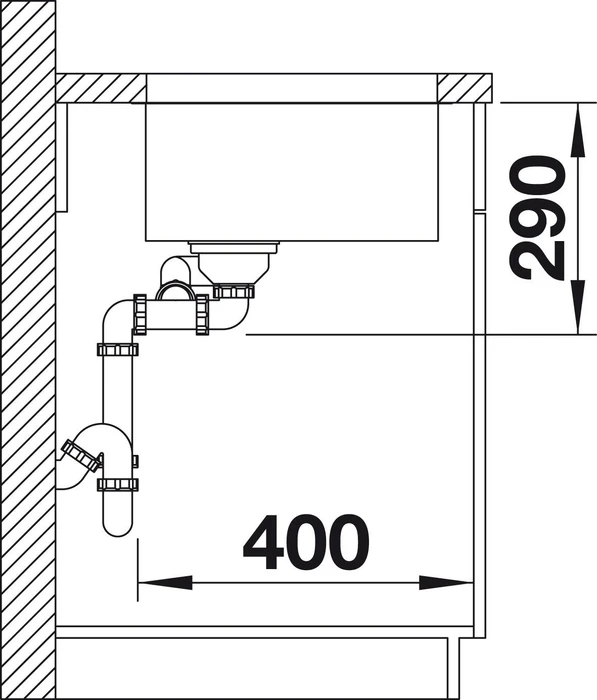 Blanco Andano 500/180-U InFino Unterbau Becken rechts edelstahl