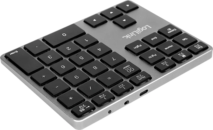 LogiLink Keypad Aluminium, Space Grey, Bluetooth