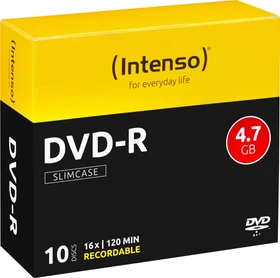 Intenso DVD-R 4.7GB, 16x, 10er Slimcase