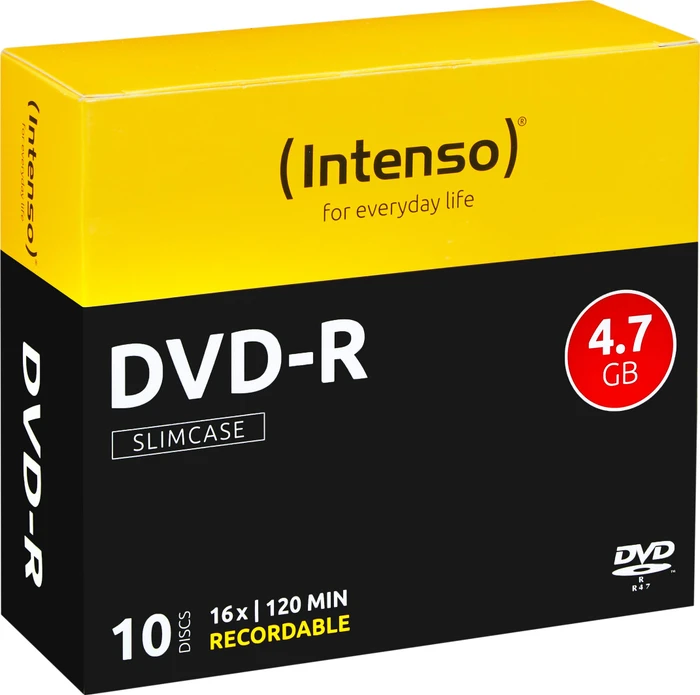 Intenso DVD-R 4.7GB, 16x, 10er Slimcase
