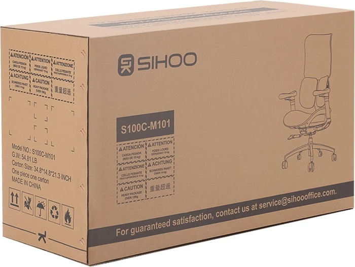 Sihoo Doro S100 Ergonomischer Bürostuhl, schwarz