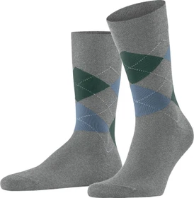 Falke Sensitive Argyle Socken light greymel. (Herren)