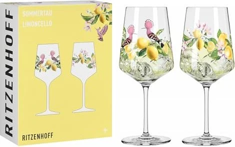 RITZENHOFF Lot De 2 Verres à Limoncello 500 Ml - Série Sommertau Citron