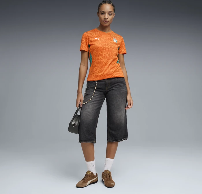 Puma FIFA WM 2026 Elfenbeinküste Heimtrikot kurzarm rickie orange/sport green (Damen)