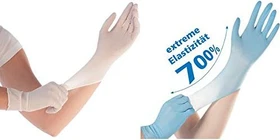 Franz Mensch Hygostar Nitril Safe Super Stretch Einweghandschuhe S weiß, 100 Stück