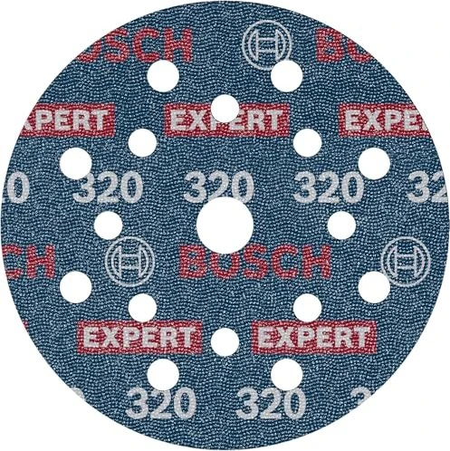 Bosch Professional EXPERT O780 Folienschleifblatt K320, 125mm, 6 Stück