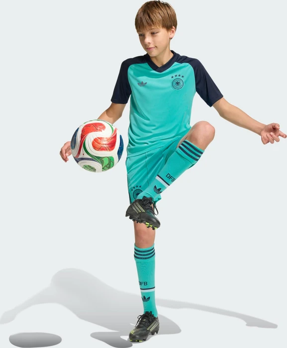 adidas FIFA WM 2026 Deutschland Auswärts Aufwärmtrikot kurzarm flash aqua (Junior)