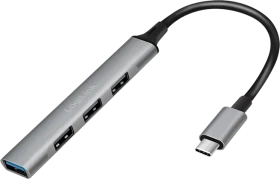 LogiLink 4-Port Slim-Hub, 1x USB-A 3.0/3x USB-A 2.0, USB-C 3.0 [Stecker]