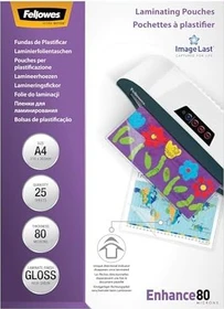 Fellowes Laminierfolien, A4, 2x 80µm, glänzend, 25 Stück