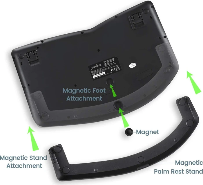 Perixx Periduo 606 Wireless Mini Ergonomic Split Keyboard and Vertical Mouse Combo schwarz, USB, ES