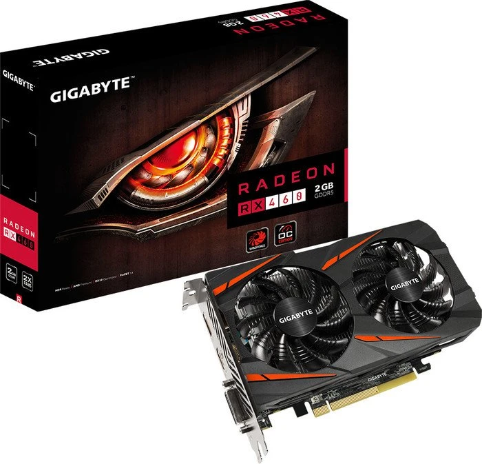 GIGABYTE Radeon RX 460 Windforce OC 2G, 2GB GDDR5, DVI, HDMI, DP