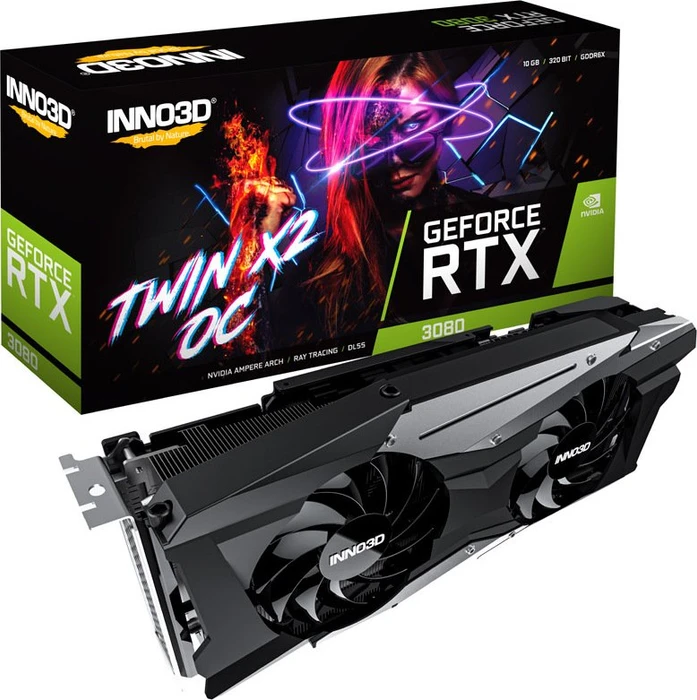 INNO3D GeForce RTX 3080 Twin X2 OC, 10GB GDDR6X, HDMI, 3x DP