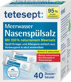 Tetesept Meerwasser Nasenspülsalz Beutel, 40 Stück