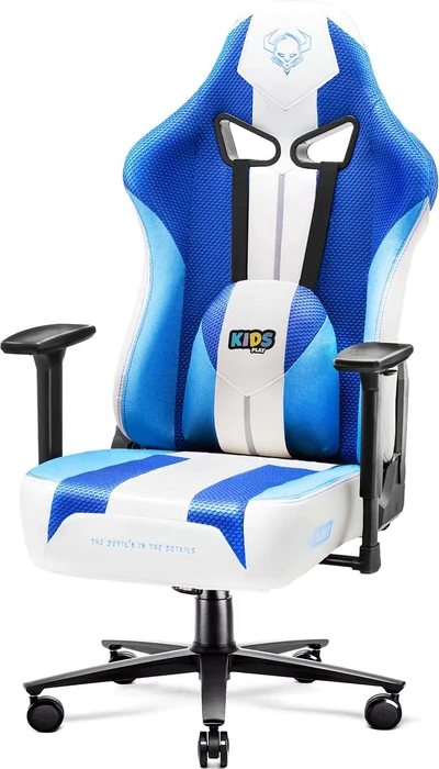 Diablo Chairs X-Player 2.0 Kids Gamingstuhl, blau/weiß