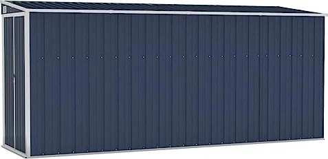 vidaXL Metall Anbau-Gerätehaus 118x382cm anthrazit