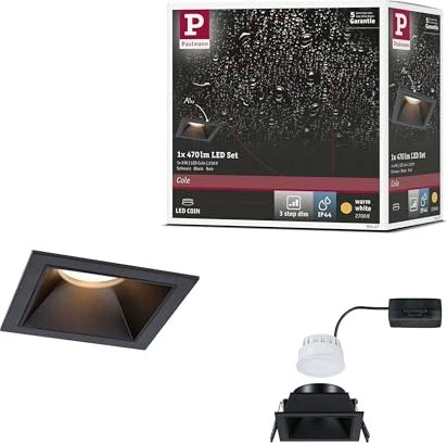 Paulmann Cole Coin LED 6W Einbauleuchte schwarz/gold