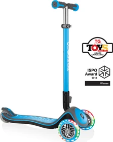 Globber Elite Deluxe Lights Kickboard sky blue