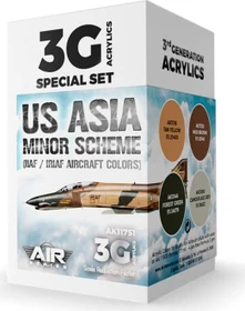 AK-Interactive 3rd Gen Acrylic Colors US Asia Minor Scheme IIAF/IRIAF Aircraft Colors Farbset, 4-tlg.