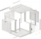 Lanberg WF01 Series 19" Wandschrank 9HE, hängend, Flatpack, V2, Glastür, IP20, RAL 7035, 600mm tief Vorschaubild