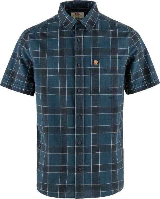 Fjällräven Övik Travel Hemd kurzarm indigo blue/dark navy (Herren)