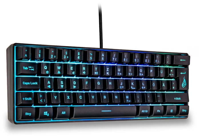Verbatim SureFire KingPin X1 60% Gaming Keyboard, LEDs RGB, schwarz, USB, US