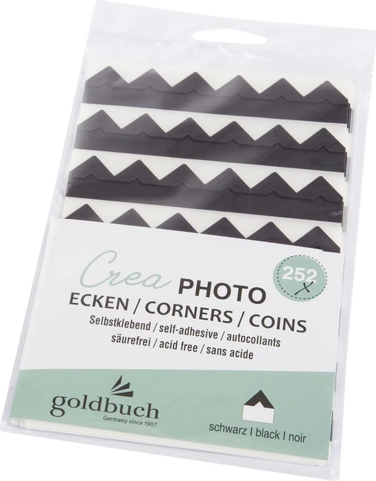 Goldbuch Fotoecken Crea schwarz 252 Stück