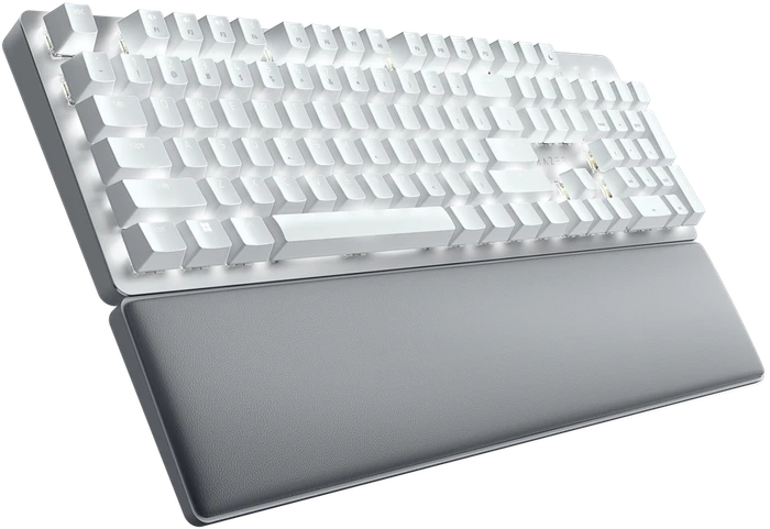 Razer Pro Type Ultra, LEDs weiß, weiß/grau, Razer YELLOW, USB/Bluetooth, FR