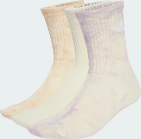 adidas Tie-Dye Crew Socken halo blush/silver dawn/cream white, 3 Paare