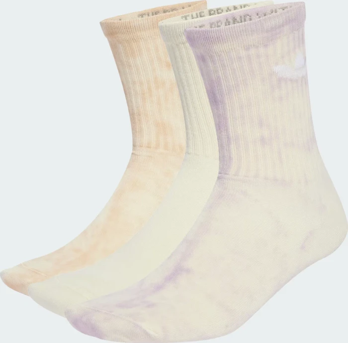 adidas Tie-Dye Crew Socken halo blush/silver dawn/cream white, 3 Paare