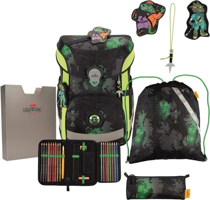 DerDieDas ErgoFlex Easy Funny Fighter Schultaschen-Set, 5-tlg.