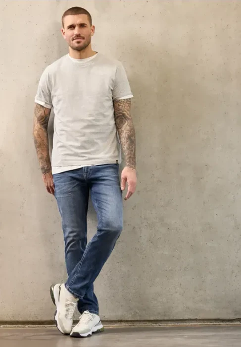 Street One Player Jeans indigo blue random wash (Herren)