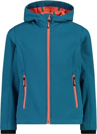 CMP Softshell Melange Fix Hood Funktionsjacke campari/antracite (Junior)