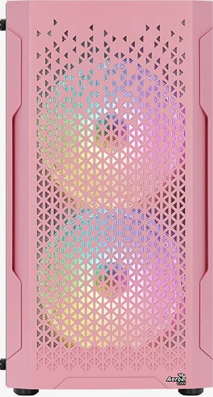 AeroCool Trinity Mini Pink, rosa, Lüfter LED RGB, Glasfenster