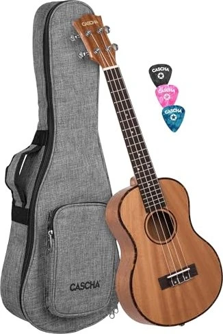 Cascha Premium Mahagoni Tenor Ukulele Set Linkshänder