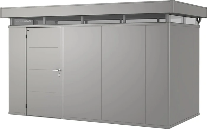 Biohort CasaNova 4x2 Gerätehaus Türanschlag links quarzgrau-metallic