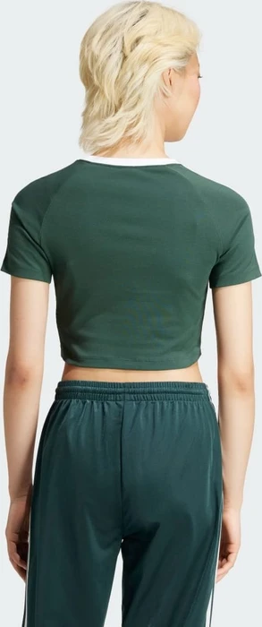 adidas 3-Streifen Baby T-Shirt kurzarm mineral green (Damen)