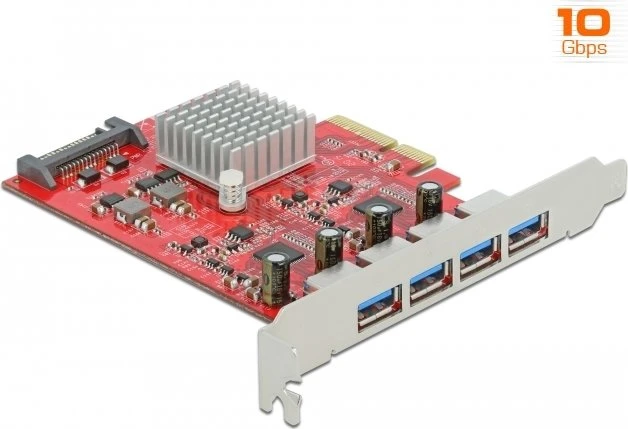 DeLOCK 4x USB-A 3.1, PCIe 3.0 x4