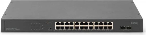 Digitus DN-953 Rackmount Gigabit Switch, 24x RJ-45, 2x SFP, 370W PoE+