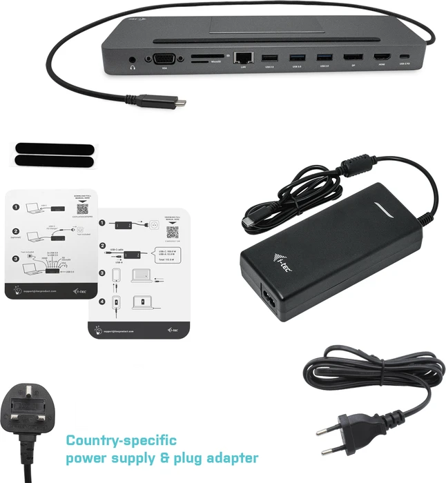 i-tec 3x Display Docking Station, inkl. Netzteil, USB PD 85W, USB-C 3.0 [Stecker]