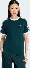 adidas 3-Streifen T-Shirt kurzarm aurora ivy/white (Damen)