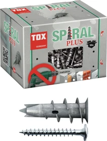 TOX Spiral Plus + S FK Schrauben/Dübel-Sortiment, 50 Stück