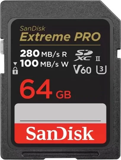 SanDisk Extreme PRO R280/W100 64GB, UHS-II U3, Class 10 (SDSDXEP-064G)