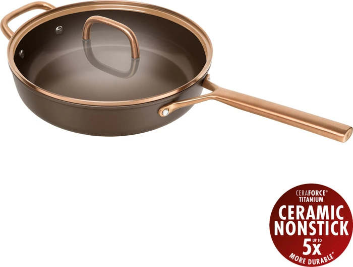 Zwilling Milano Schmorpfanne mit Glasdeckel 28cm braun