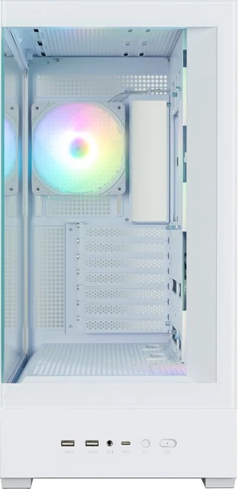 Zalman P40 DS White, weiß, Glasfenster