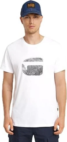 G-Star Finger Print Burger T-Shirt kurzarm weiß (Herren)