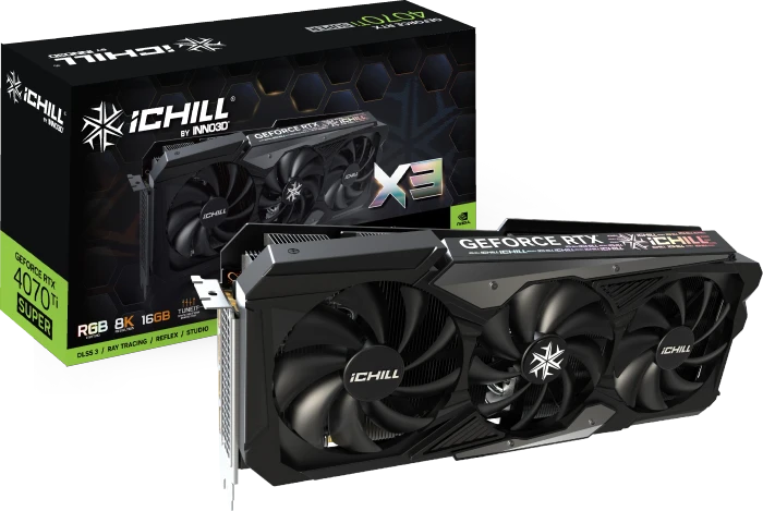 INNO3D GeForce RTX 4070 Ti SUPER iCHILL X3, 16GB GDDR6X, HDMI, 3x DP