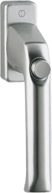 Hoppe London 013SV/U34 Aluminium Fenstergriff mit Druckknopf, selbstsperrend, 35mm Stiftlänge, stahlfarben