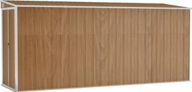 vidaXL Metall Anbau-Gerätehaus 118x382cm braun