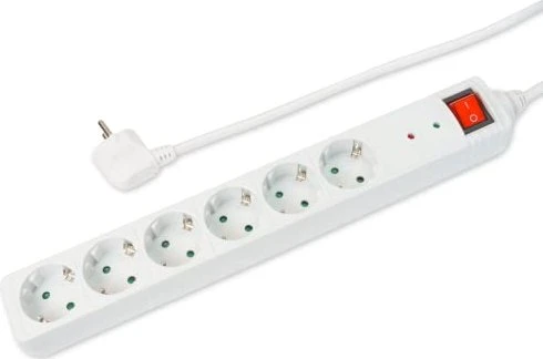 SKT Steckdosenleiste, 6-fach, 1.4m, weiß